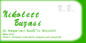 nikolett buzasi business card